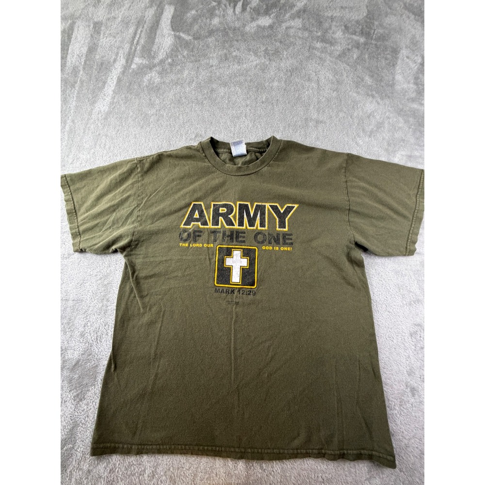 Tennessee River T-Shirt Mens Large Green Army Of The One Christian Graphic Tee